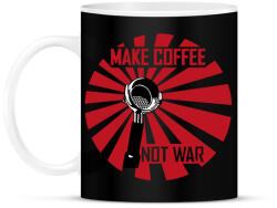 printfashion Make Coffee Not War - Bögre - Fekete (16728049)