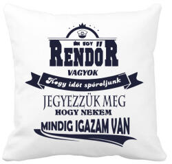 printfashion Rendőr Igaza - Párnahuzat, Díszpárnahuzat - Fehér (933268)