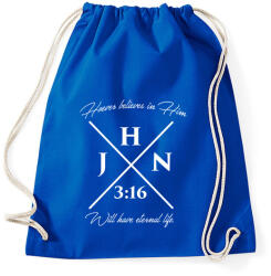 printfashion János 3: 16 - Sportzsák, Tornazsák - Bright royal (271588)