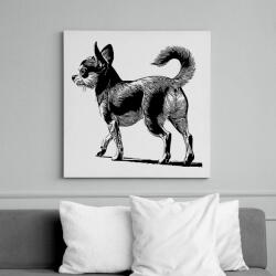 printfashion Csivava / Kutyás / Kutya rajz - Vászonkép - Fehér (16695400)