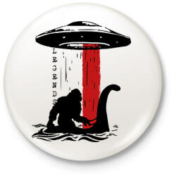 printfashion Monsters - Kitűző, hűtőmágnes - Fehér (8752677)