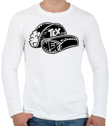 printfashion Tex-Mex - Férfi hosszú ujjú póló - Fehér (2263085)