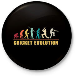 printfashion Cricket evolution - Kitűző, hűtőmágnes - Fekete (15835962)