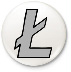 printfashion Litecoin - Kitűző, hűtőmágnes - Fehér (6933135)