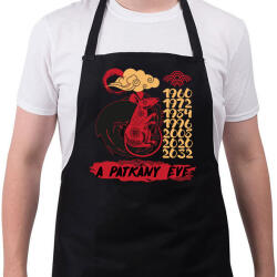 printfashion A patkány éve - Kötény - Fekete (7617180)