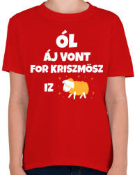 printfashion ALL I WANT FOR CHRISTMAS IS JUH - Gyerek póló - Piros (9951015)