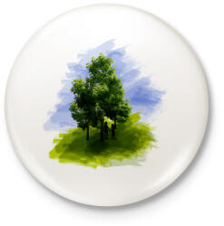 printfashion erdőben - Kitűző, hűtőmágnes - Fehér (3079210)