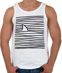 printfashion Cápa közeleg - Férfi atléta - Fehér (13554740)