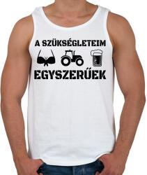 printfashion Traktoros szükségletek - Férfi atléta - Fehér (16717480)
