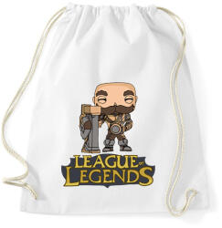 printfashion LOL Braum - Sportzsák, Tornazsák - Fehér (1812064)