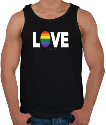 printfashion LOVE - humanista - LMBT / LMBTQI (131) - Férfi atléta - Fekete (3908808)