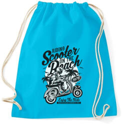 printfashion Száguldás a tengerparton - Sportzsák, Tornazsák - Surf blue (381604)