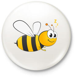 printfashion bee - Kitűző, hűtőmágnes - Fehér (5706790)