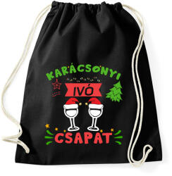 printfashion Karácsonyi ivó csapat - Sportzsák, Tornazsák - Fekete (10943387)