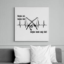 printfashion Horgász lélek - Vászonkép - Fehér (6631254)