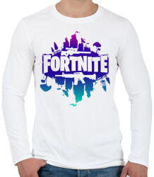 printfashion fortnite színes - Férfi hosszú ujjú póló - Fehér (14944474)