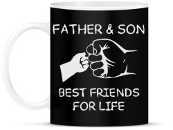 printfashion Apa és fia - Bögre - Fekete (793389)