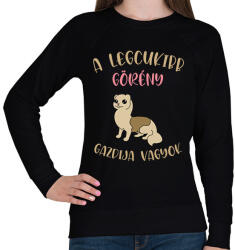 printfashion A legcukibb görény gazdija - Női pulóver - Fekete (7027085)