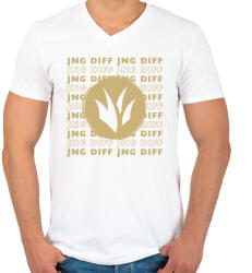 printfashion League of Legends - JNG DIFF - Férfi V-nyakú póló - Fehér (15859204)