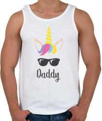 printfashion Unicorn Daddy - Férfi atléta - Fehér (1676625)