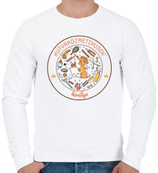printfashion Kutyakozmetikusok királya - Férfi pulóver - Fehér (7248761)
