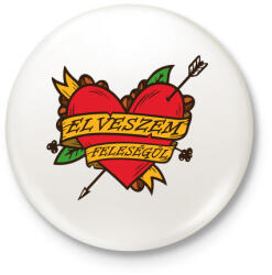 printfashion Elveszem feleségül - Kitűző, hűtőmágnes - Fehér (3083593)