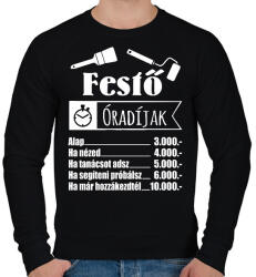 printfashion Festő óradíj - Férfi pulóver - Fekete (1685442)