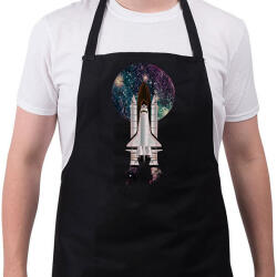 printfashion SPACESHIP - Kötény - Fekete (4930624)