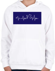 printfashion Cic ekg - Gyerek kapucnis pulóver - Fehér (423507)