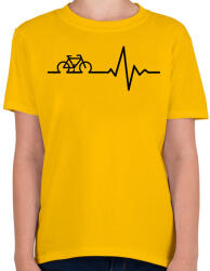 printfashion Bike in my blood - Gyerek póló - Sárga (2559341)