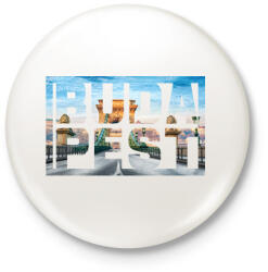 printfashion Budapest 2 - Kitűző, hűtőmágnes - Fehér (12578656)