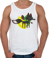 printfashion Róka - ősz - Férfi atléta - Fehér (5643285)
