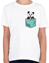 printfashion ZSEB-Panda - Gyerek póló - Fehér (276660)