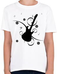 printfashion Gitár - Gyerek póló - Fehér (12031685)