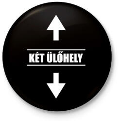 printfashion Dupla Ülőhely - Kitűző, hűtőmágnes - Fekete (5175276)