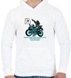 printfashion Fehér herceg fasza csávó - Férfi kapucnis pulóver - Fehér (14030944)