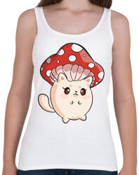 printfashion CatShroom - Női atléta - Fehér (13507565)