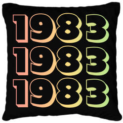printfashion 1983 - Párnahuzat, Díszpárnahuzat - Fekete (12737060)