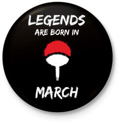 printfashion Naruto szülinap - Március - Kitűző, hűtőmágnes - Fekete (3103298)