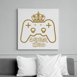 printfashion Gamer king - Vászonkép - Fehér (6637927)