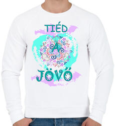 printfashion Tiéd a jövő! - Férfi pulóver - Fehér (13863246)