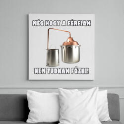 printfashion Férfi konyha - Vászonkép - Fehér (6637371)