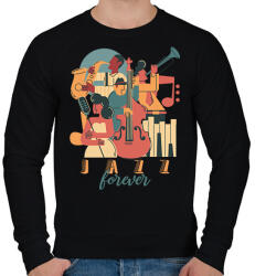 printfashion Jazz forever - Férfi pulóver - Fekete (7658530)