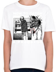 printfashion HOW TO CATCH A PREDATOR? - Gyerek póló - Fehér (13932095)