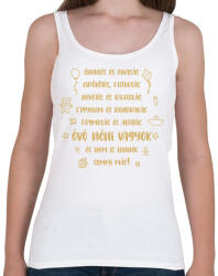 printfashion Óvó néni vagyok és nem lennék semmi más - Női atléta - Fehér (7311581)