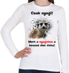 printfashion A hosszú élet titka - Női hosszú ujjú póló - Fehér (1707444)