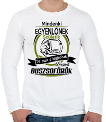 printfashion Buszsofőr - Férfi hosszú ujjú póló - Fehér (1050066)