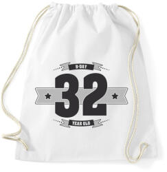 printfashion b-day-32-dark-lightgrey - Sportzsák, Tornazsák - Fehér (510067)
