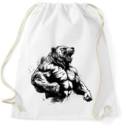 printfashion Gym bear - Sportzsák, Tornazsák - Fehér (16175404)