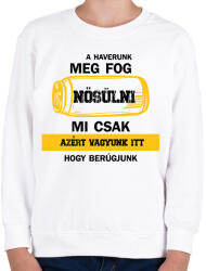 printfashion A haverunk meg fog nősülni - Fekete - Gyerek pulóver - Fehér (6865122)